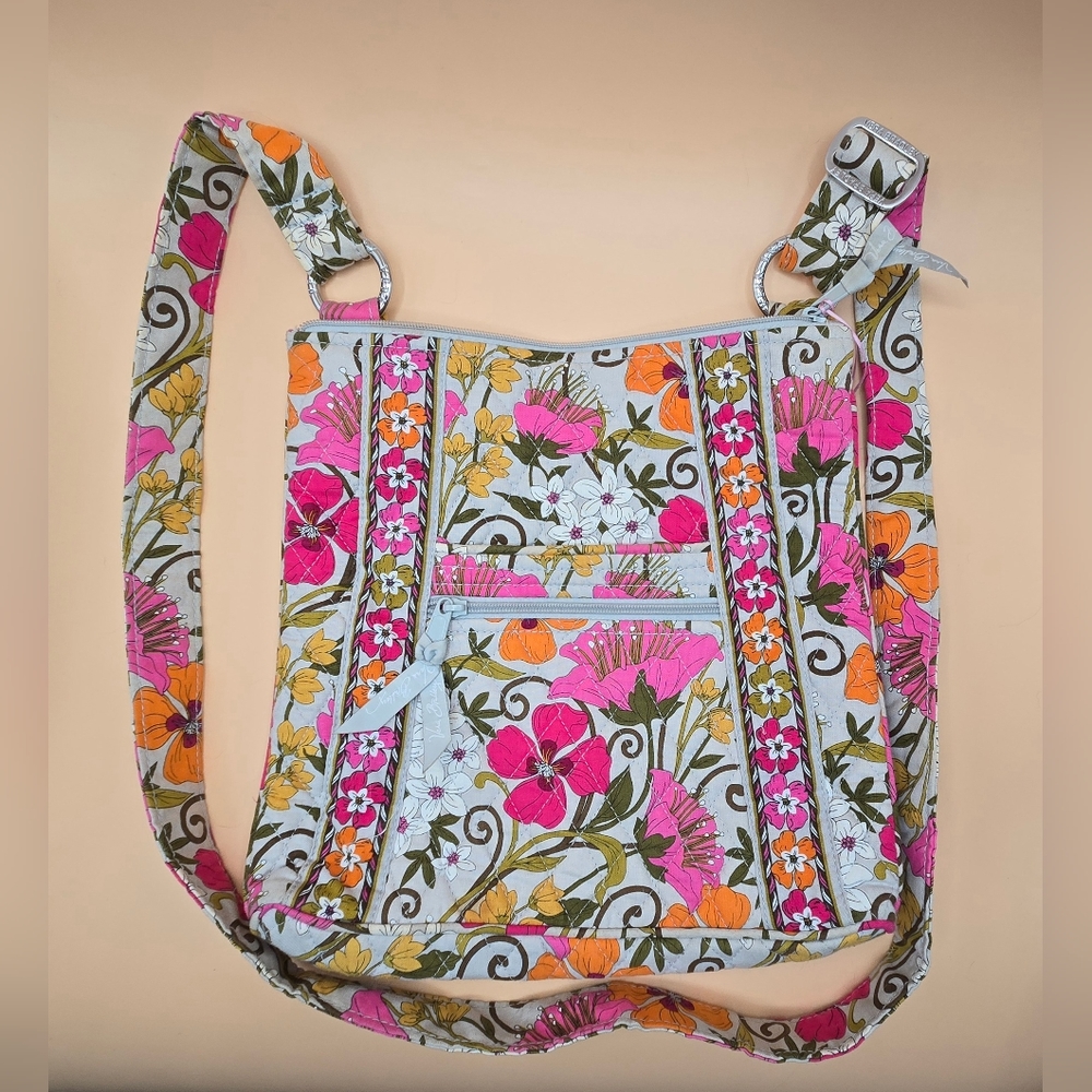 Vera Bradley Retired Tea Garden Crossbody Hipster Purse Shoulder Bag Floral
